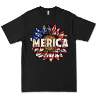 Black merica with sunflower Premium Tee - texasbilliewilder