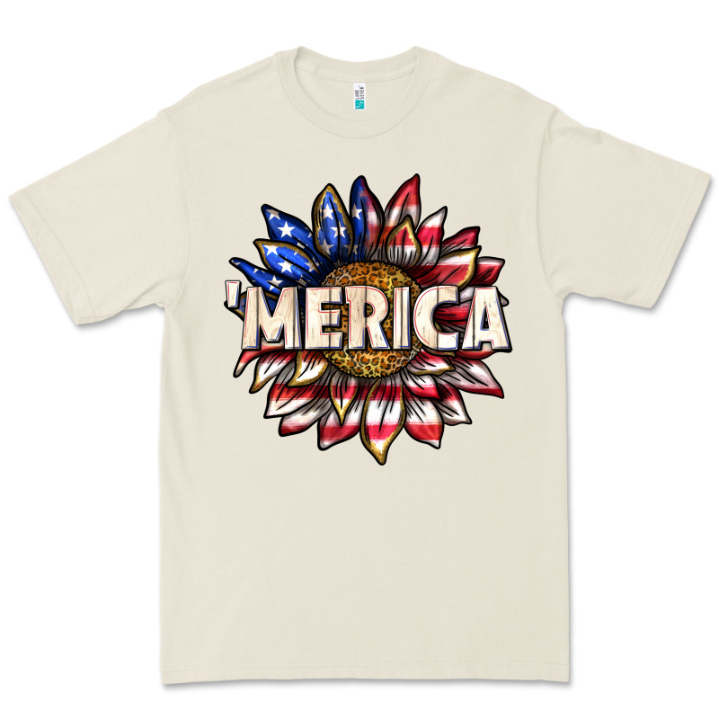 Merica With Sunflower Premium Tee by texasbilliewilder | Teevron