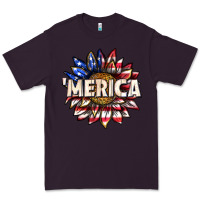 Plum merica with sunflower Premium Tee - texasbilliewilder