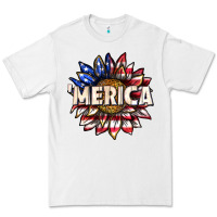 White merica with sunflower Premium Tee - texasbilliewilder