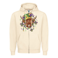 Sandshell mardi gras cow Zipper Hoodie - MaliasSmallBusiness