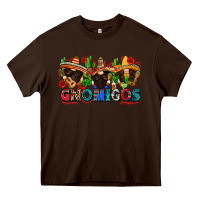 Chocolate Brown gnomigos Heavy Core Tee - Zillion Design Studio