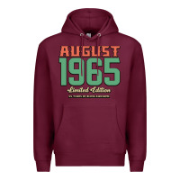 Burgundy August 1965 Limited Edition 55 Years Of Being Awesome Premium Hoodie - Bettercallsaul