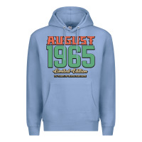 Colony Blue August 1965 Limited Edition 55 Years Of Being Awesome Premium Hoodie - Bettercallsaul