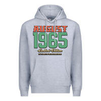 Heather Grey August 1965 Limited Edition 55 Years Of Being Awesome Premium Hoodie - Bettercallsaul