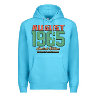 Ocean Blue August 1965 Limited Edition 55 Years Of Being Awesome Premium Hoodie - Bettercallsaul