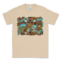 Mushroom western leopards and turquoise with cowhide background Classic Tee - Artiststas