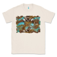 Natural western leopards and turquoise with cowhide background Classic Tee - Artiststas