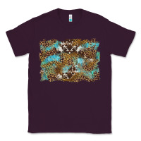 Western Leopards And Turquoise With Cowhide Background Classic Tee | Teevron