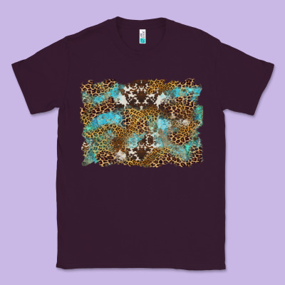 Western Leopards And Turquoise With Cowhide Background Classic Tee Designed By Artiststas