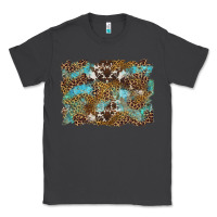 Smoke western leopards and turquoise with cowhide background Classic Tee - Artiststas