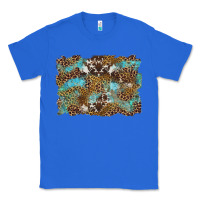 True Royal western leopards and turquoise with cowhide background Classic Tee - Artiststas