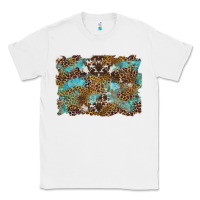 White western leopards and turquoise with cowhide background Classic Tee - Artiststas