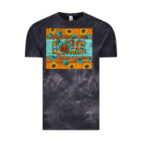 Cloud Black Sunflower Leopard Thanksgiving Love Vintage Tee - Artiststas