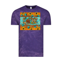 Cloud Purple Sunflower Leopard Thanksgiving Love Vintage Tee - Artiststas