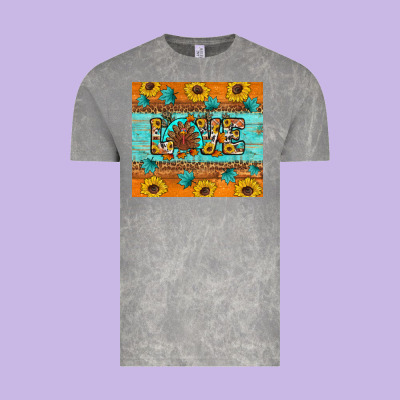 Sunflower Leopard Thanksgiving Love Vintage Tee Designed By Artiststas