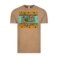 Vintage Coffee Sunflower Leopard Thanksgiving Love Vintage Tee - Artiststas