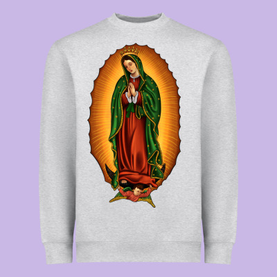 Our Lady Of Guadalupe Heavyweight Sweatshirt Designed By Jahusdesignshop
