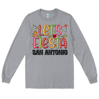 Heather Grey lets fiesta san antonio Long Sleeve Tee - JahusDesignShop