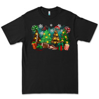 Black christmas trees with football Premium Tee - Zillion Design Studio