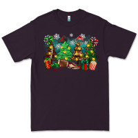 Plum christmas trees with football Premium Tee - Zillion Design Studio