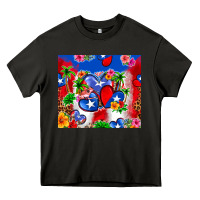 Asphalt puerto rico hearts Heavy Core Tee - Zillion Design Studio
