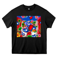 Black puerto rico hearts Heavy Core Tee - Zillion Design Studio