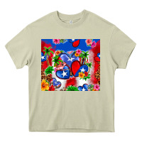 Mossy puerto rico hearts Heavy Core Tee - Zillion Design Studio