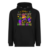 Black i paused my game for mardi gras Heavyweight Hoodie - LillyAllenDesigns