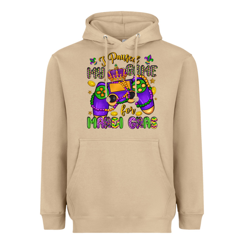 I Paused My Game For Mardi Gras Heavyweight Hoodie by LillyAllenDesigns | Teevron