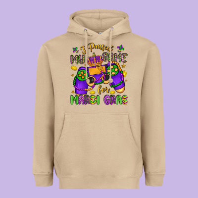 I Paused My Game For Mardi Gras Heavyweight Hoodie Designed By Lillyallendesigns