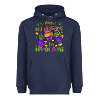 Navy i paused my game for mardi gras Heavyweight Hoodie - LillyAllenDesigns