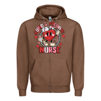 Chestnut cupids favorite nurse Zipper Hoodie - MaliasSmallBusiness