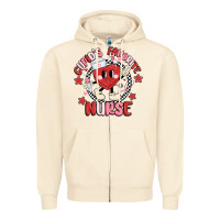 Sandshell cupids favorite nurse Zipper Hoodie - MaliasSmallBusiness