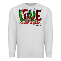 Dove Grey love came dow christmas Premium Sweatshirt - RacoonDesign