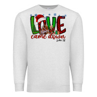 Oatmeal Heather love came dow christmas Premium Sweatshirt - RacoonDesign
