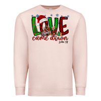 Pale Pink love came dow christmas Premium Sweatshirt - RacoonDesign