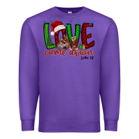 Purple love came dow christmas Premium Sweatshirt - RacoonDesign