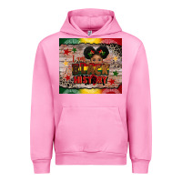 Fuchsia Pink i am black history Urban Hoodie - CowGirlArtShop