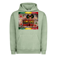 Pigment Oil Green i am black history Urban Hoodie - CowGirlArtShop