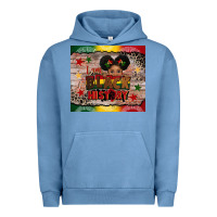 Pigment Pebble Blue i am black history Urban Hoodie - CowGirlArtShop