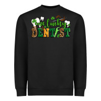 Black st patricks day one lucky dentist Heavyweight Sweatshirt - AdoDesignShop