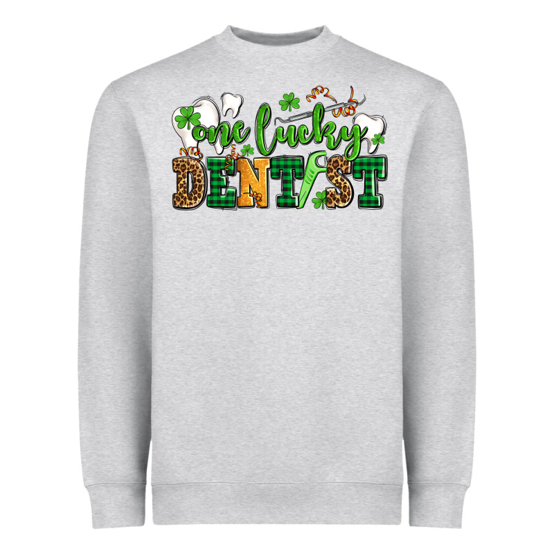 St Patricks Day One Lucky Dentist Heavyweight Sweatshirt by AdoDesignShop | Teevron