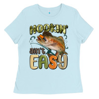 Baby Blue hookin' ain't easy Ladies Tee - MaliasSmallBusiness