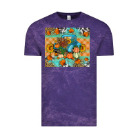 Cloud Purple Thanksgiving Truck With Turkey Vintage Tee - Artiststas