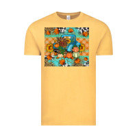 Vintage Mustard Thanksgiving Truck With Turkey Vintage Tee - Artiststas