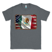 Charcoal Heather mexico flag and usa flag Classic Tee - AdoDesignShop