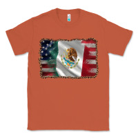 Copper mexico flag and usa flag Classic Tee - AdoDesignShop