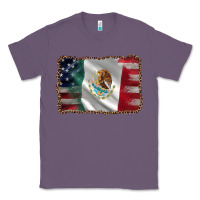 Lavender mexico flag and usa flag Classic Tee - AdoDesignShop