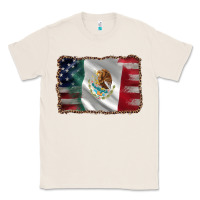 Natural mexico flag and usa flag Classic Tee - AdoDesignShop
